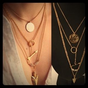 💗💋💗Gold Multi Layered Necklace